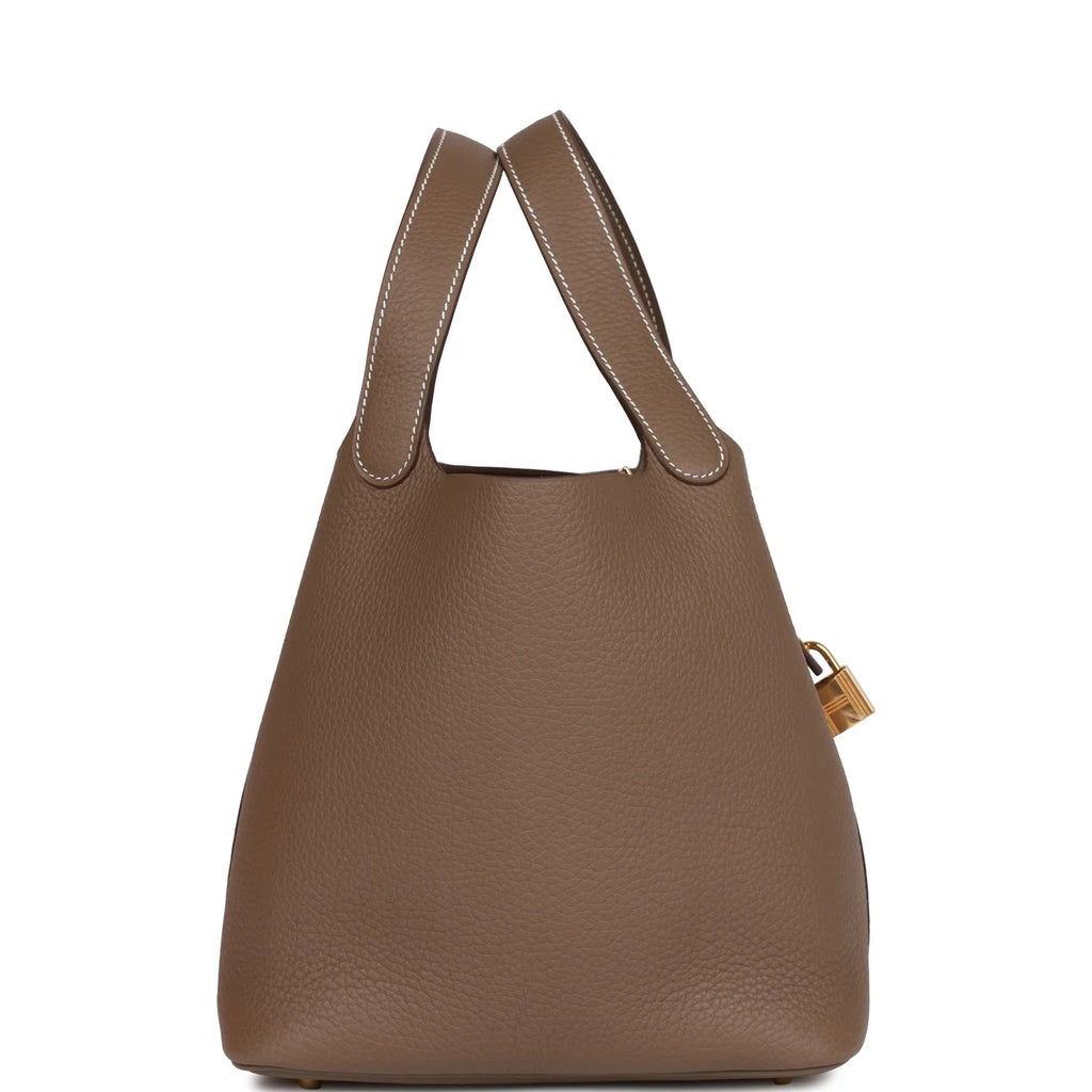 Etoupe Clemence Leather Handbag S717