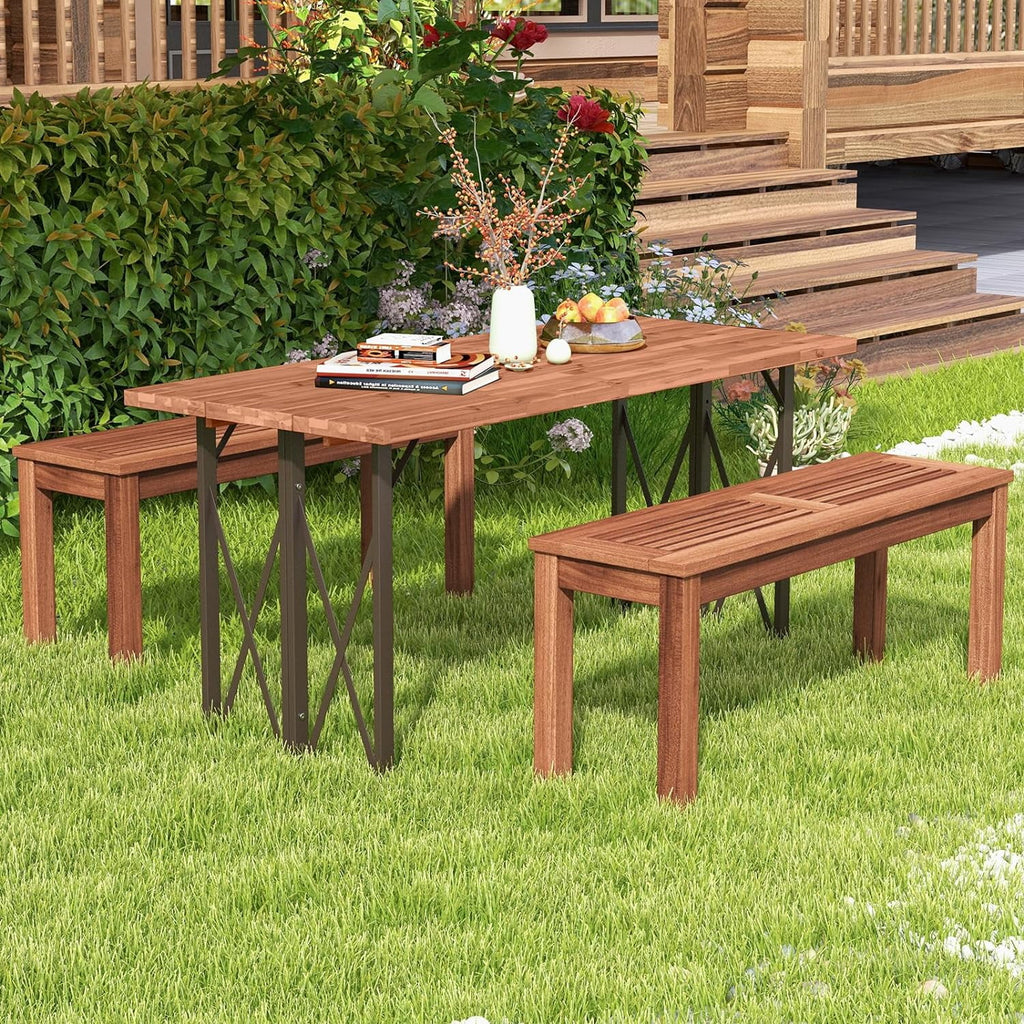 Weather Resistant Solid Wood 2 Seater Outdoor Bench S343