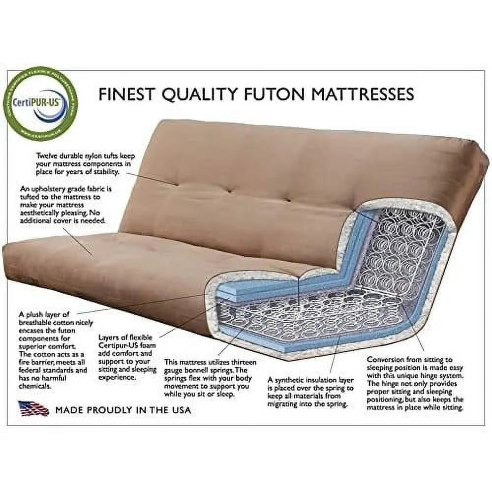 Full Size Linen Futon Mattress Y178301