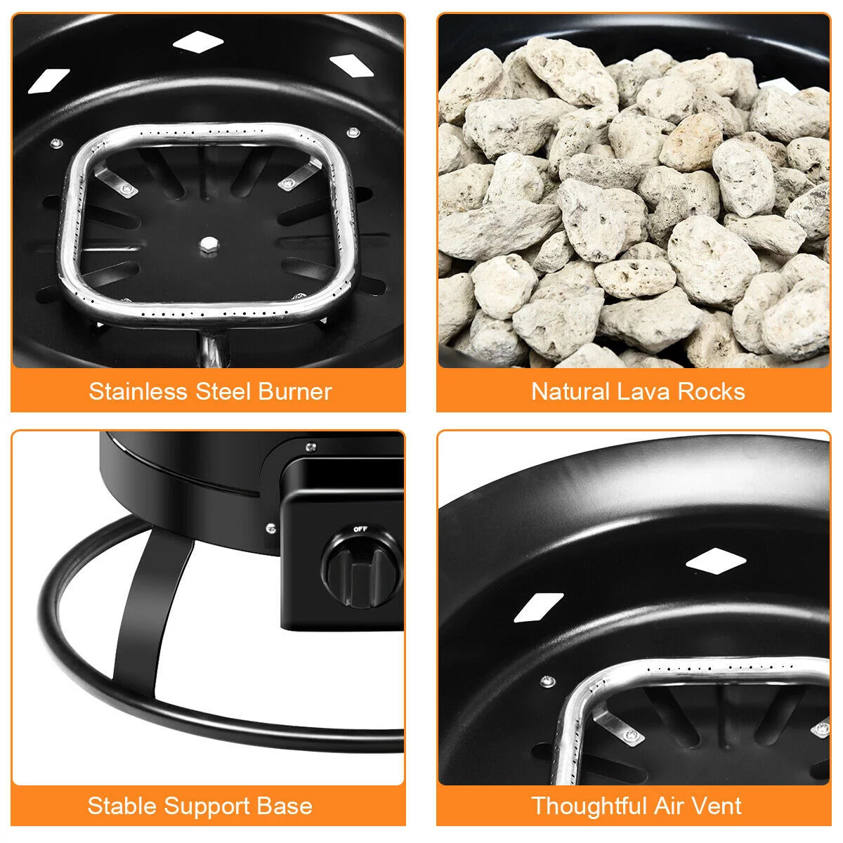 Portable Propane Fire Pit V9655