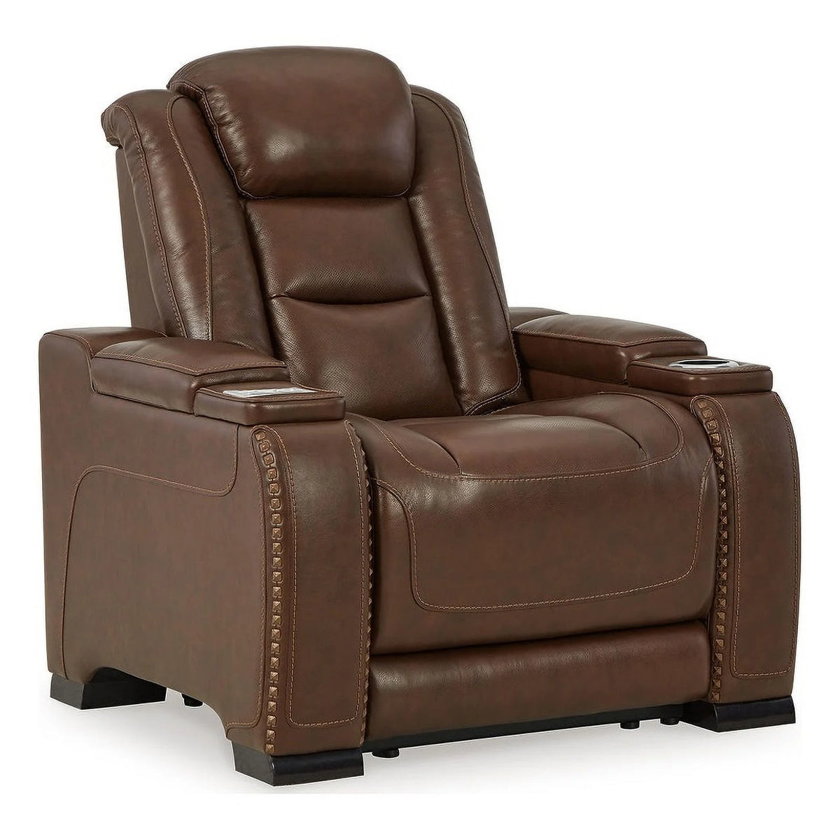 Brown Leather Power Recliner and Sofa Set R308