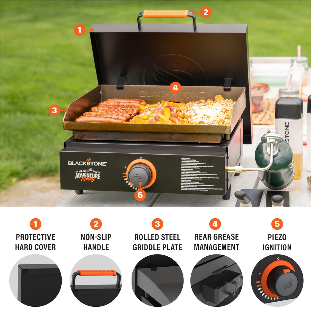 17” Propane Griddle with Hard Cover C40089