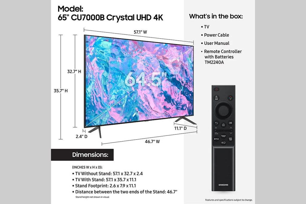 65 Class Crystal UHD 4K Smart Television Z628
