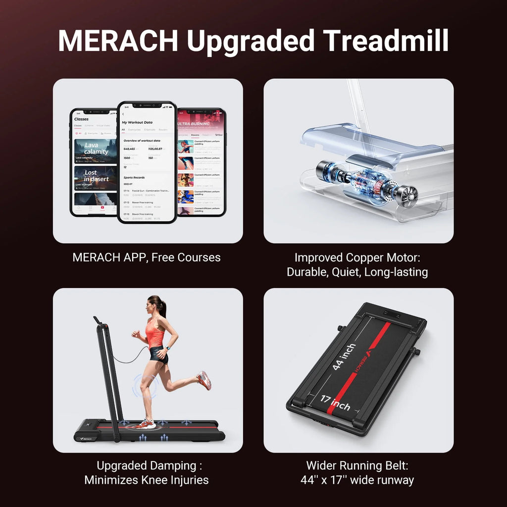 Folding Treadmill with 265 LB Weight Capacity D653