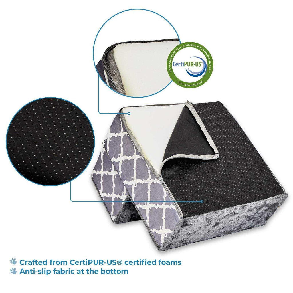 Foldable Pet Steps/Stairs with CertiPUR-US Certified Foam P25268
