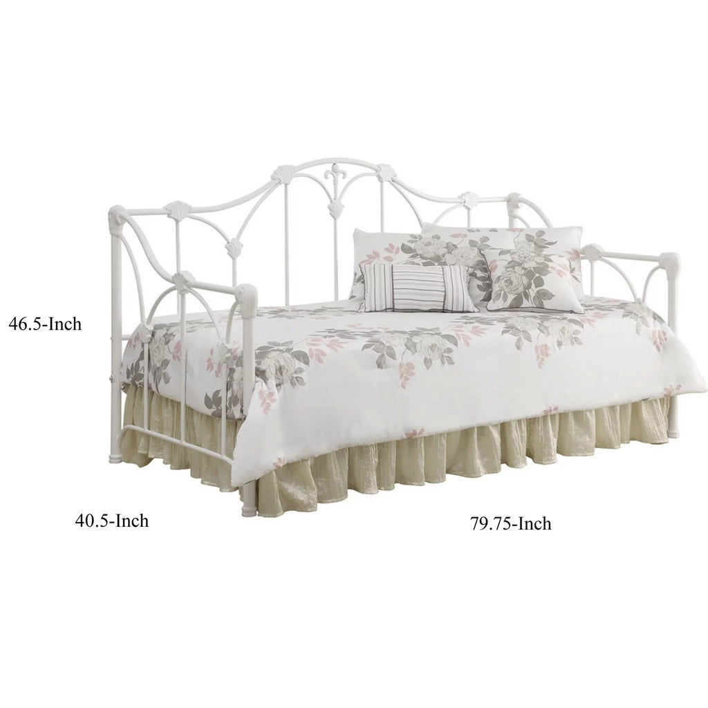 Twin Metal Daybed with White Frame D9591