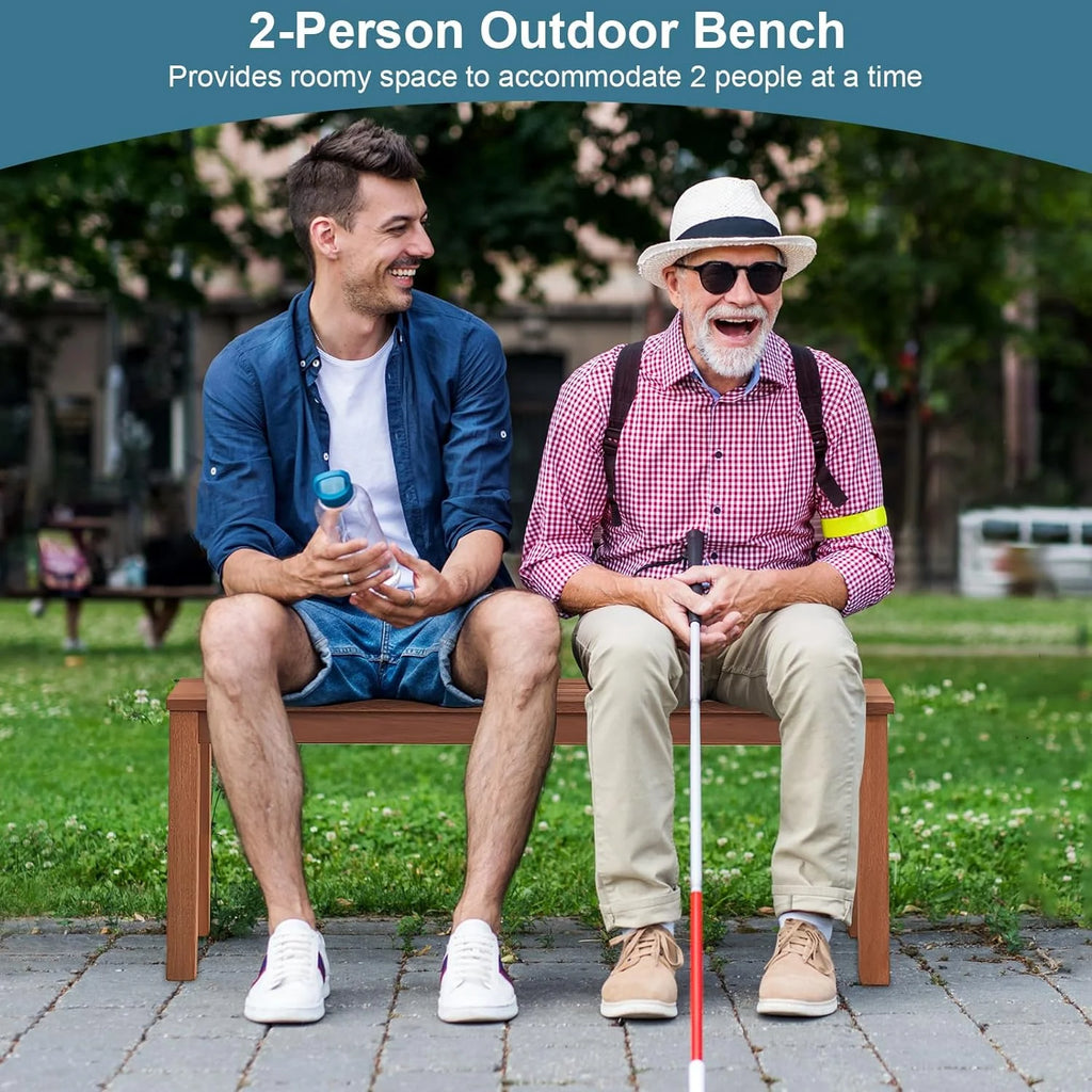 Weather Resistant Solid Wood 2 Seater Outdoor Bench S343