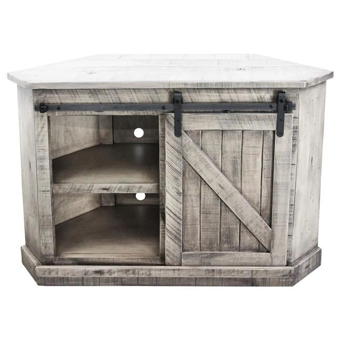 Rustic Corner TV Stand D375